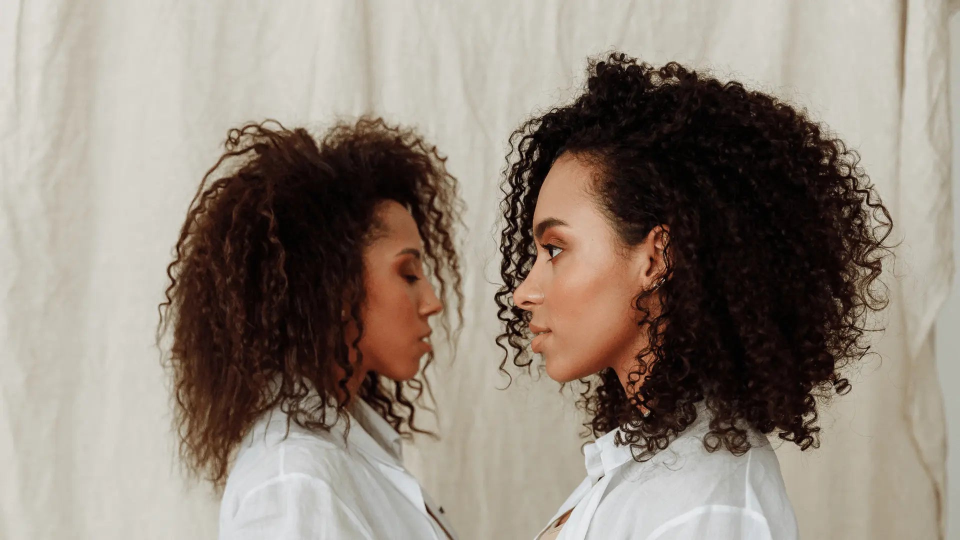 Photo of girls with curly hair