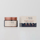 Wuli Hair Care Curl Cream Jar and Carton in Bergamot & Vanilla