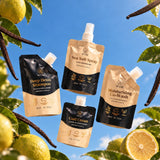 Wuli Travel Kit pouches with bergamot and vanilla, the kit's scent