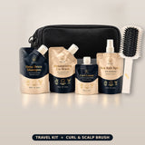 Wuli Hair Care Travel Kit with Curl & Scalp Brush